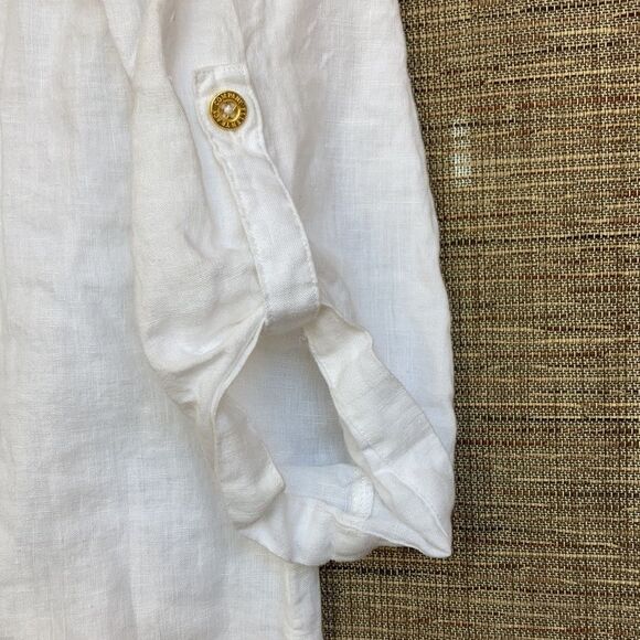 Ellen Tracy white linen tunic - Picture 4 of 6